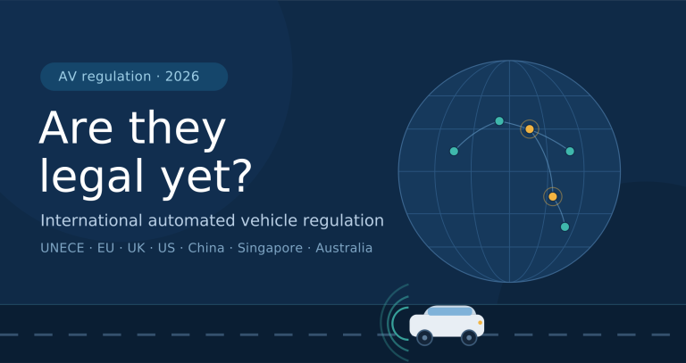 Are they legal yet? International automated vehicle regulation update